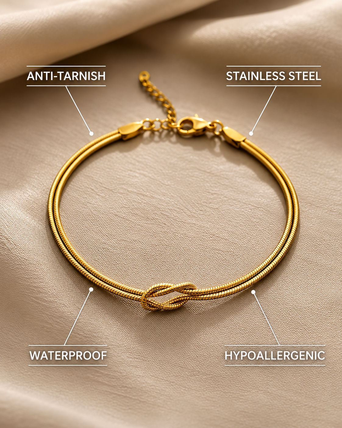 Bond Knot Bracelet detail shot